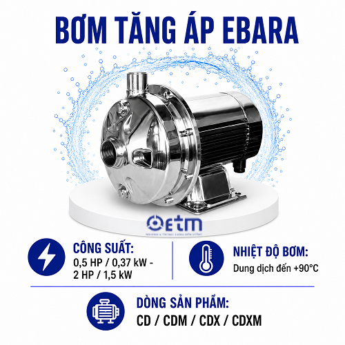 BƠM TĂNG ÁP EBARA CD/CDM/CDX /CDXM